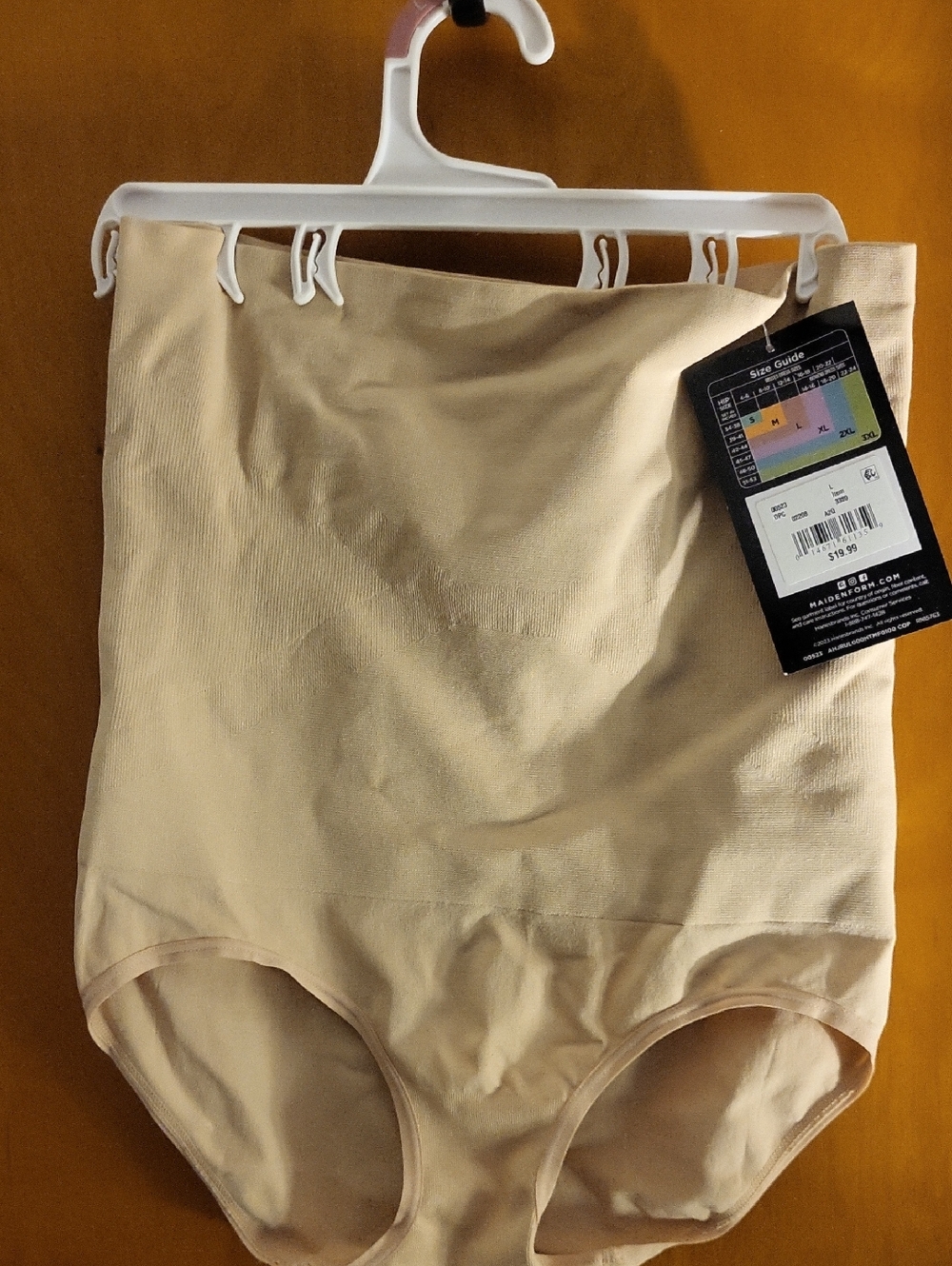 Maidenform High-Waist Shapewear Briefs in Nude, Size L